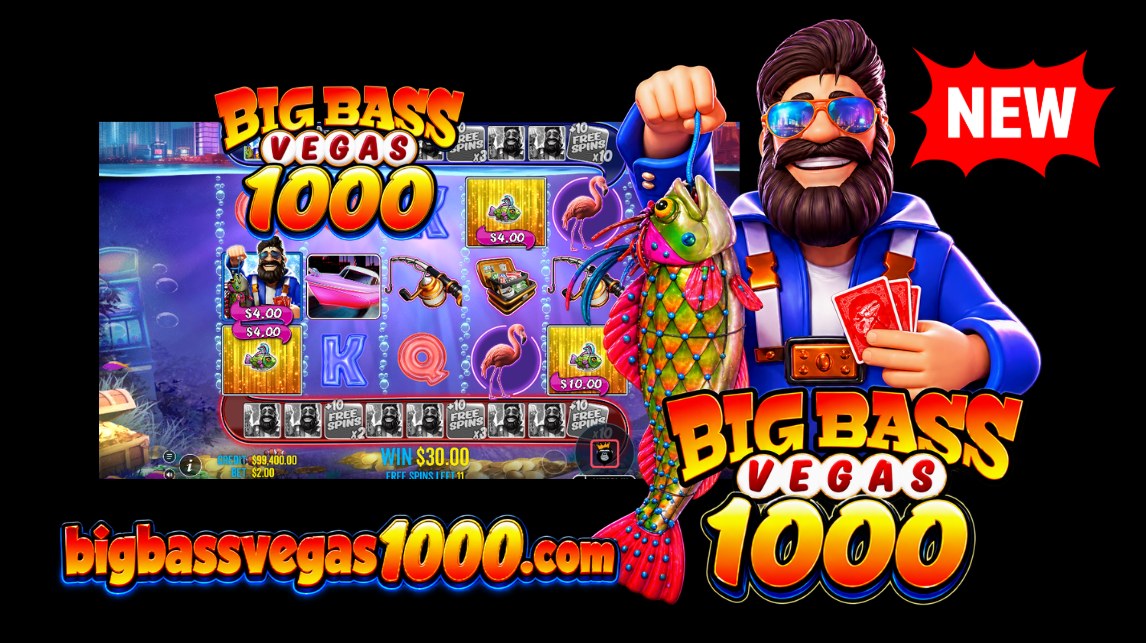 Big Bass Vegas 1000 free spins with fisherman money symbols, cash prizes and multipliers